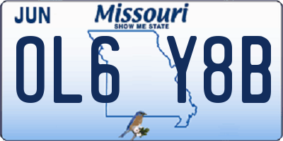 MO license plate OL6Y8B
