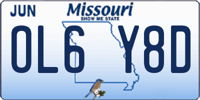 MO license plate OL6Y8D