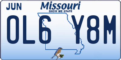 MO license plate OL6Y8M