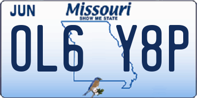 MO license plate OL6Y8P