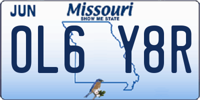 MO license plate OL6Y8R