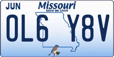 MO license plate OL6Y8V