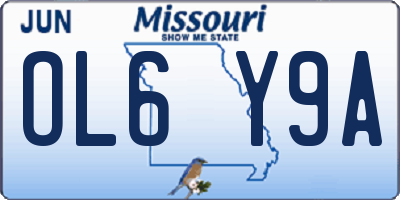 MO license plate OL6Y9A