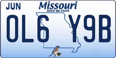 MO license plate OL6Y9B