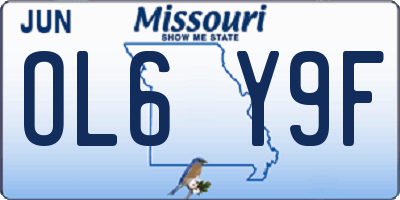 MO license plate OL6Y9F