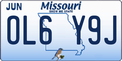 MO license plate OL6Y9J