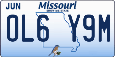 MO license plate OL6Y9M
