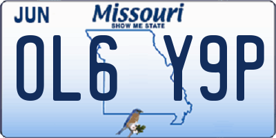 MO license plate OL6Y9P