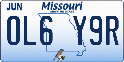 MO license plate OL6Y9R