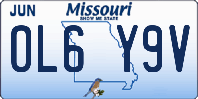 MO license plate OL6Y9V