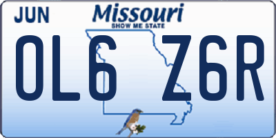 MO license plate OL6Z6R