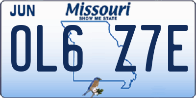 MO license plate OL6Z7E