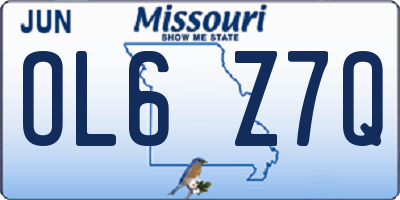 MO license plate OL6Z7Q