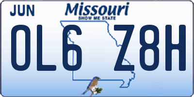 MO license plate OL6Z8H