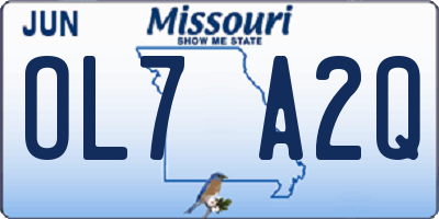 MO license plate OL7A2Q