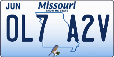 MO license plate OL7A2V
