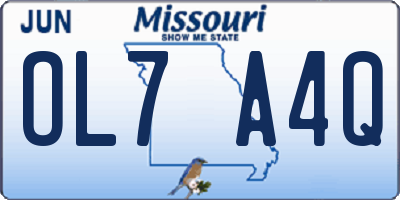 MO license plate OL7A4Q
