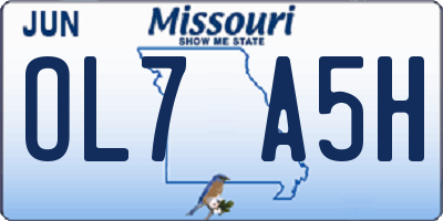 MO license plate OL7A5H