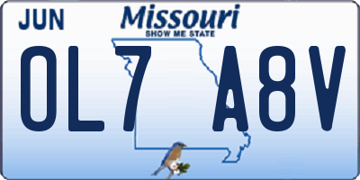 MO license plate OL7A8V