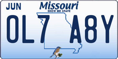MO license plate OL7A8Y