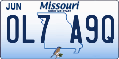 MO license plate OL7A9Q