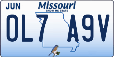 MO license plate OL7A9V