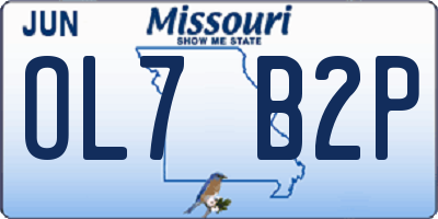 MO license plate OL7B2P