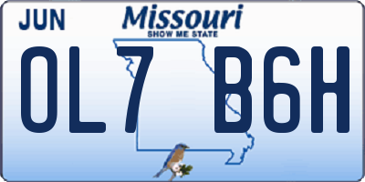 MO license plate OL7B6H
