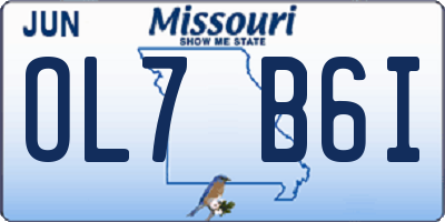 MO license plate OL7B6I