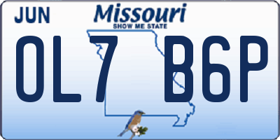 MO license plate OL7B6P