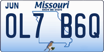 MO license plate OL7B6Q