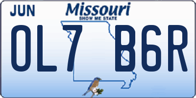 MO license plate OL7B6R
