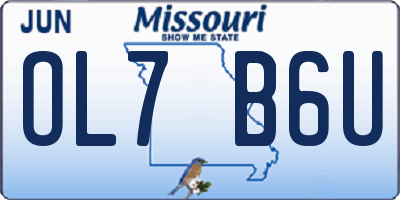 MO license plate OL7B6U