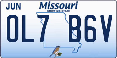 MO license plate OL7B6V