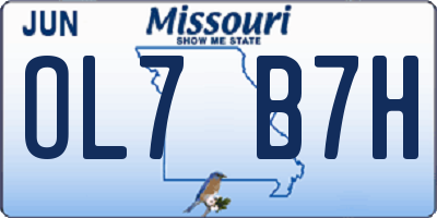 MO license plate OL7B7H
