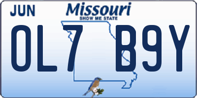 MO license plate OL7B9Y