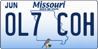 MO license plate OL7C0H