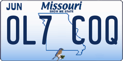 MO license plate OL7C0Q