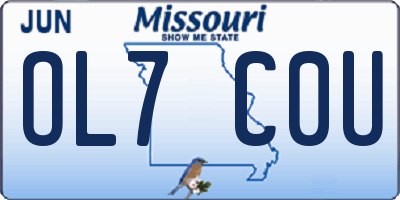 MO license plate OL7C0U