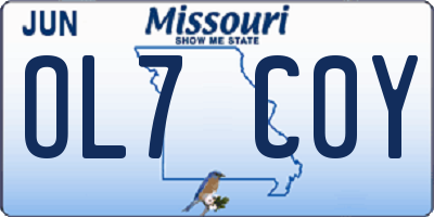 MO license plate OL7C0Y