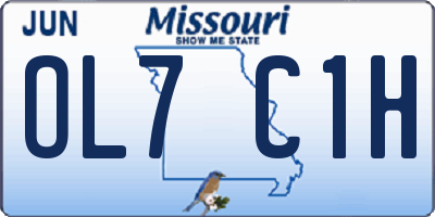 MO license plate OL7C1H