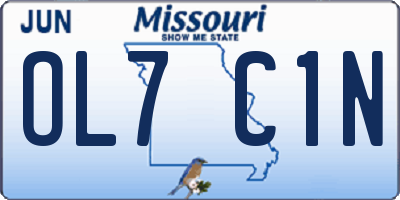 MO license plate OL7C1N
