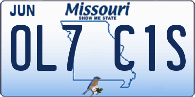 MO license plate OL7C1S