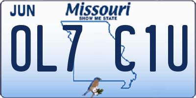 MO license plate OL7C1U