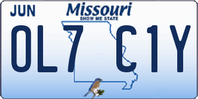 MO license plate OL7C1Y