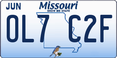 MO license plate OL7C2F