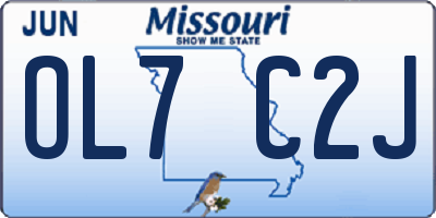 MO license plate OL7C2J