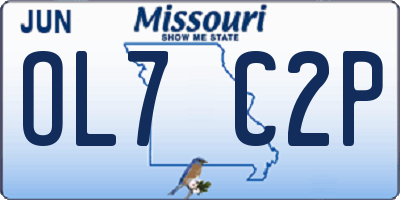 MO license plate OL7C2P