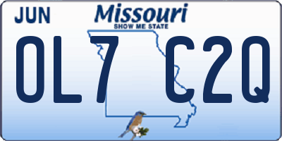 MO license plate OL7C2Q