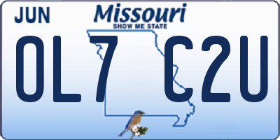 MO license plate OL7C2U